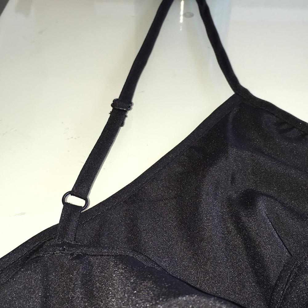 Nanette Lepore-NWT-Shear Black Button Down Shirt & Cami Set-Size Small - Picture 11 of 15